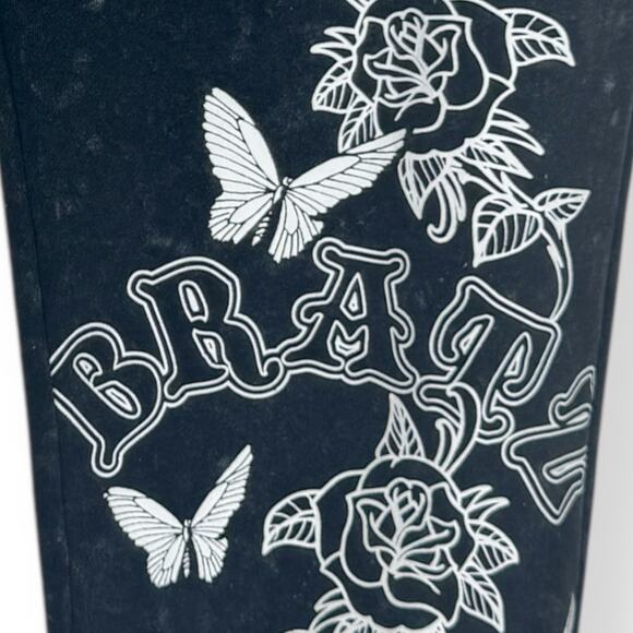 BRATZ Graphic Jogger Sweatpants 2XL Black Wash Drawstring Y2k Whimsigoth Retro - Picture 4 of 12